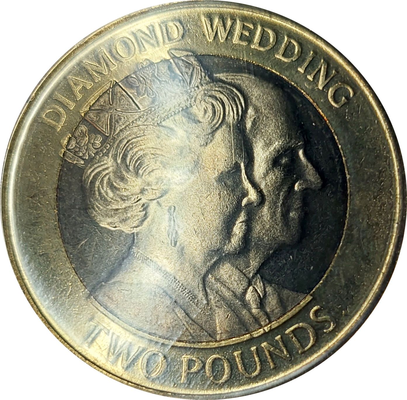 Gibraltar 2 Pounds - Elizabeth II Diamond Wedding Anniversary