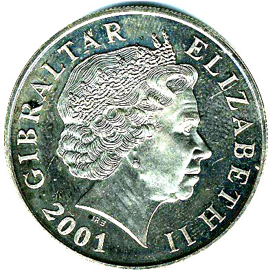 Gibraltar 5 Pounds - Elizabeth II Gibraltar Chronicle obverse