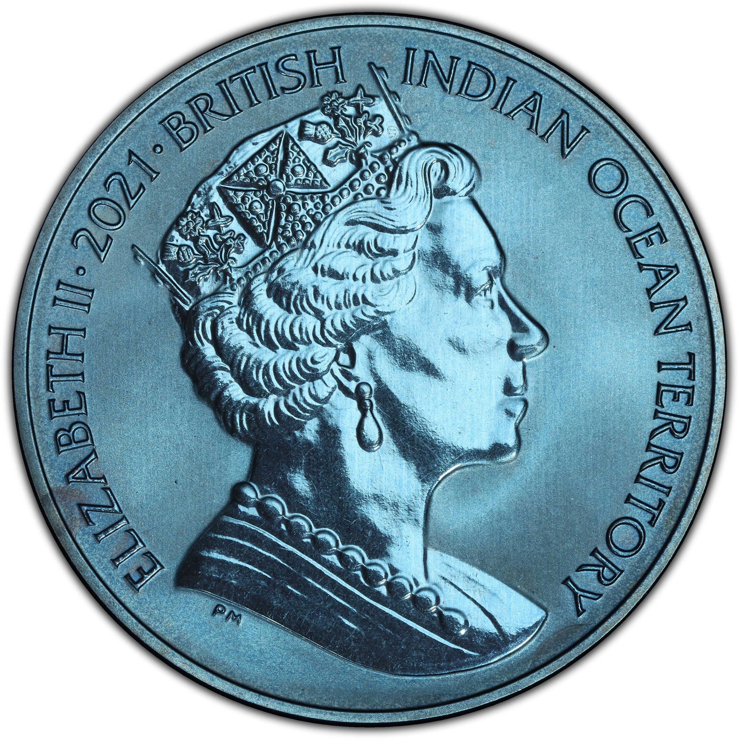 British Indian Ocean Territory 2 Pounds - Elizabeth II Parrotfish; Titanium obverse