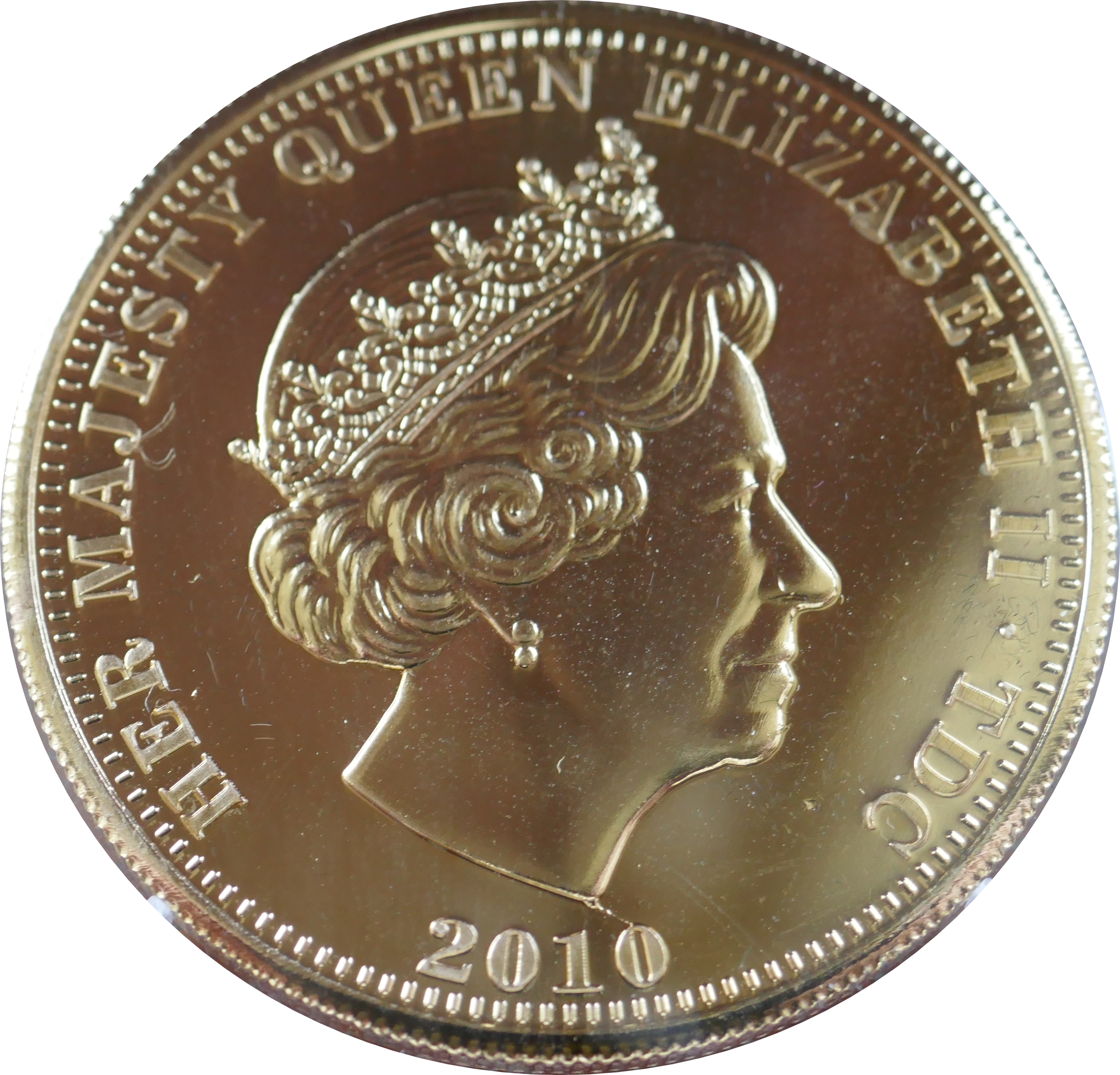 Tristan da Cunha 1 Crown - Elizabeth II Winston Churchill; colour obverse