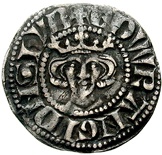 1 Penny - Edward I Sterling type; class 3f obverse