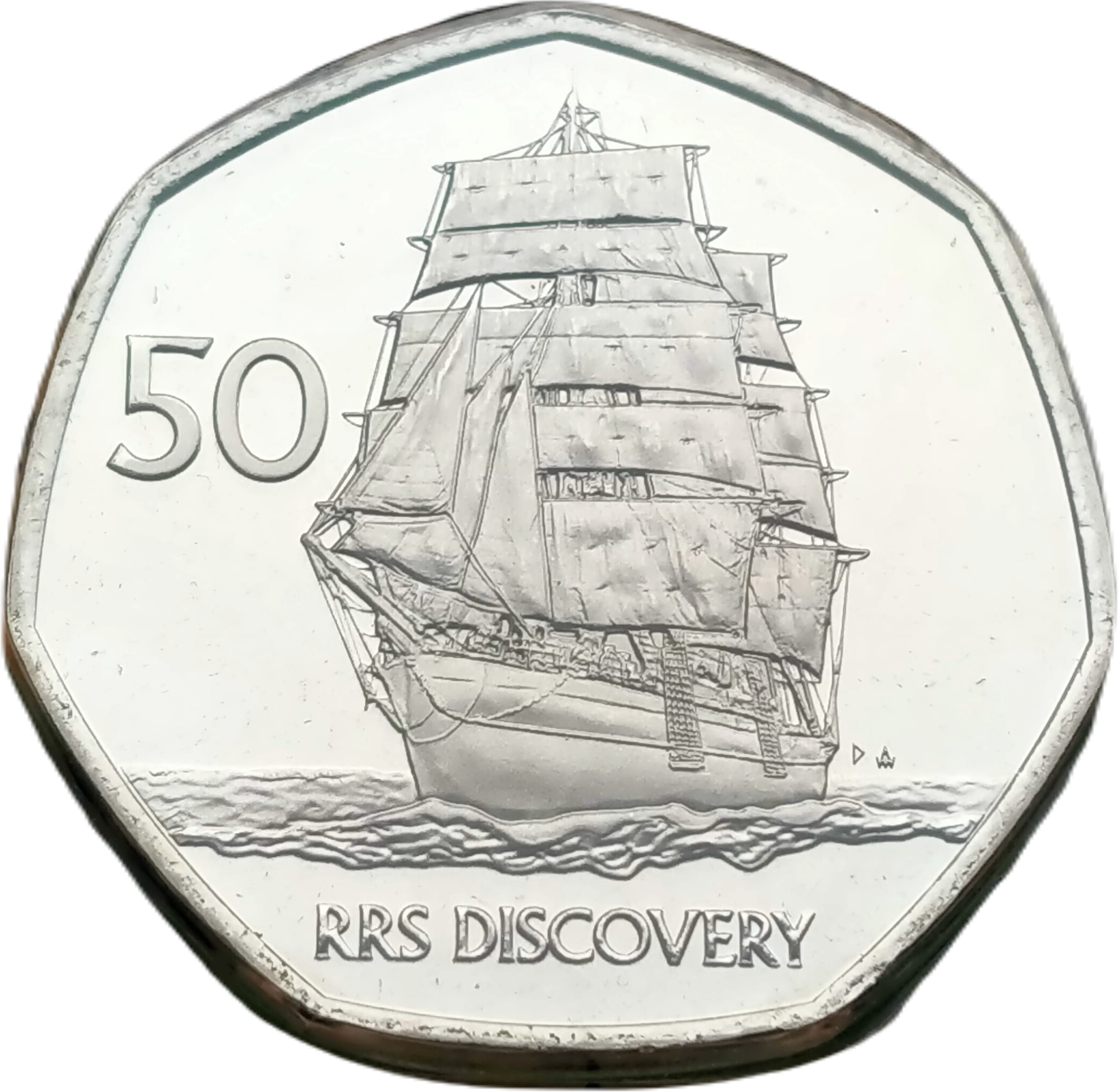 South Georgia and the South Sandwich Islands 50 Pence - Elizabeth II RRS Discovery