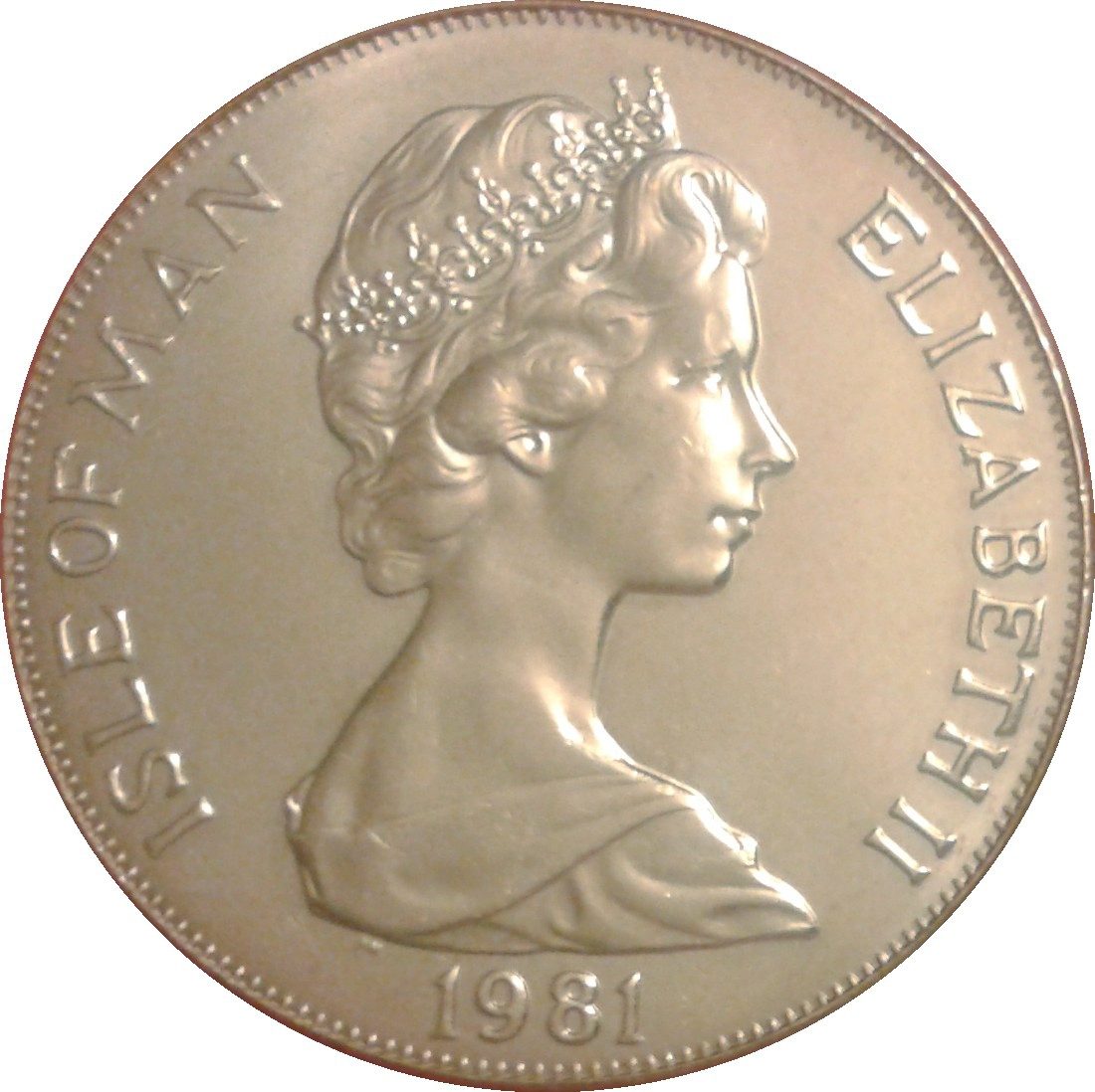 Isle of Man 1 Crown - Elizabeth II Duke of Edinburgh Award Scheme - Monogram obverse