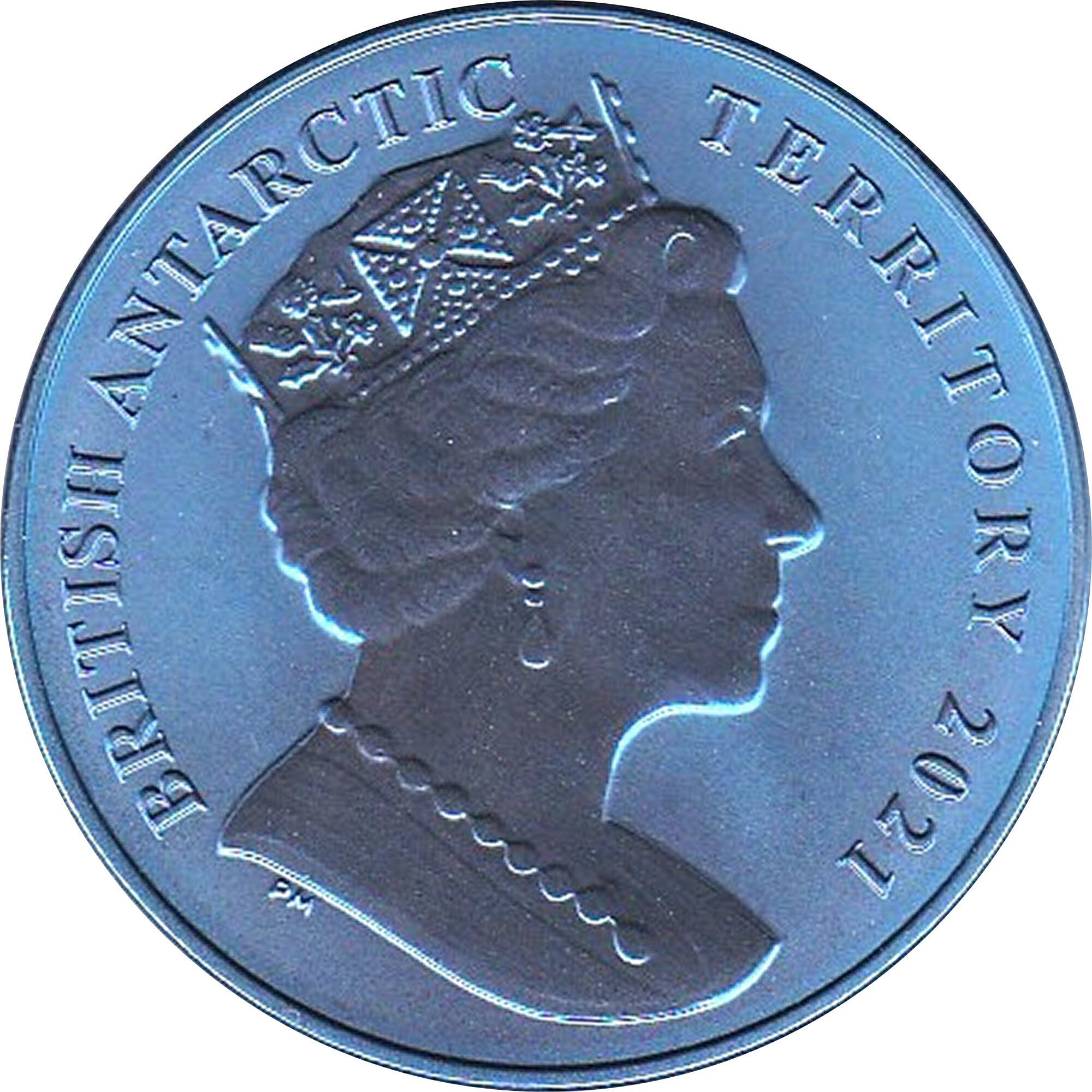 British Antarctic Territory 2 Pounds - Elizabeth II Barbeled plunderfish; Titanium obverse