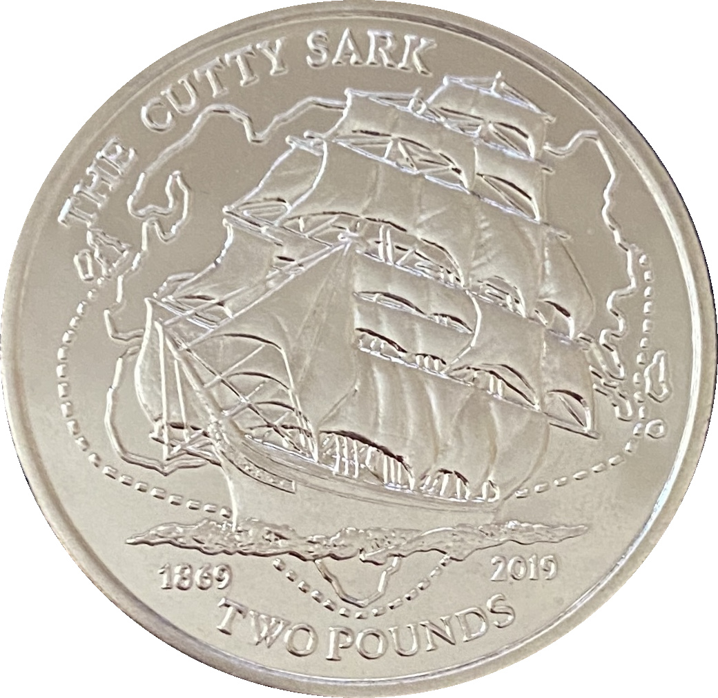 British Indian Ocean Territory 2 Pounds - Elizabeth II The Cutty Sark