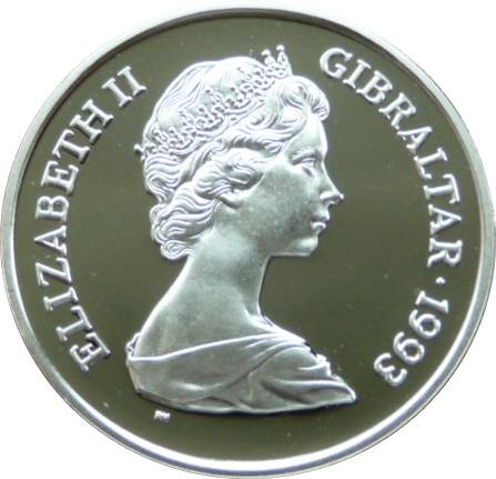 Gibraltar ½ Crown - Elizabeth II King Edward VIII obverse