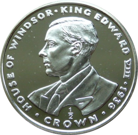 Gibraltar ½ Crown - Elizabeth II King Edward VIII