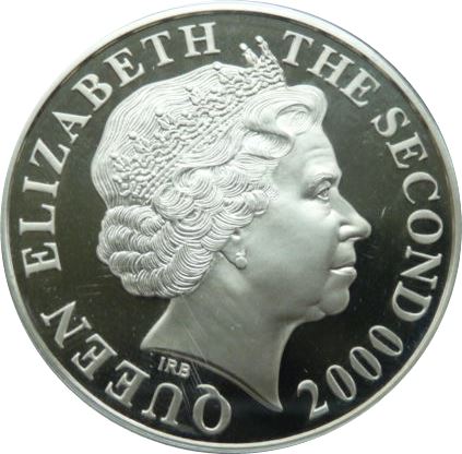 Jersey 5 Pounds - Elizabeth II Millennium obverse