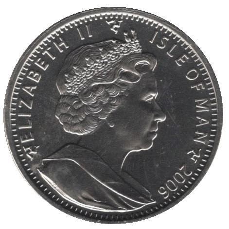 Isle of Man 1 Crown - Elizabeth II The Battle of Agincourt obverse