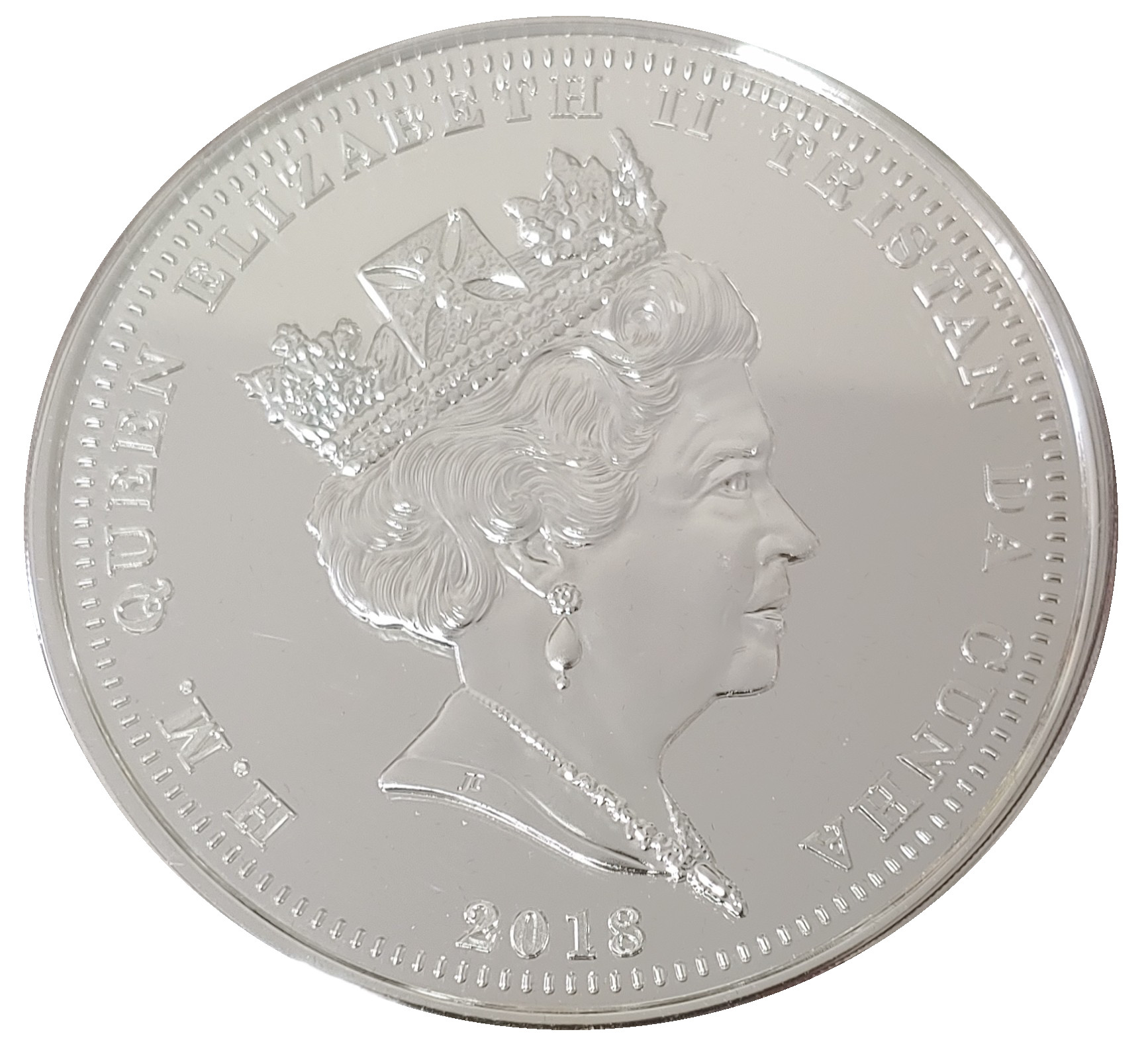 Tristan da Cunha 5 Crowns - Elizabeth II Sapphire Jubilee obverse