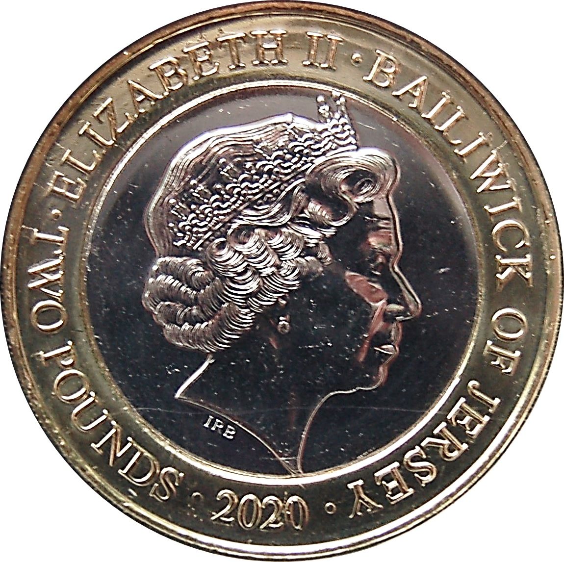 Jersey 2 Pounds - Elizabeth II David Copperfield obverse