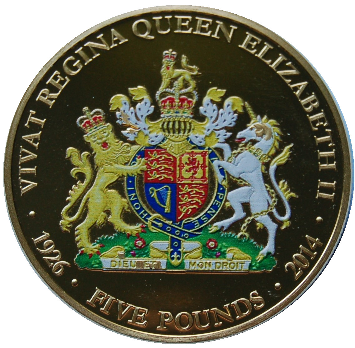 Tristan da Cunha 5 Pounds - Elizabeth II The Queen's 88th Birthday reverse