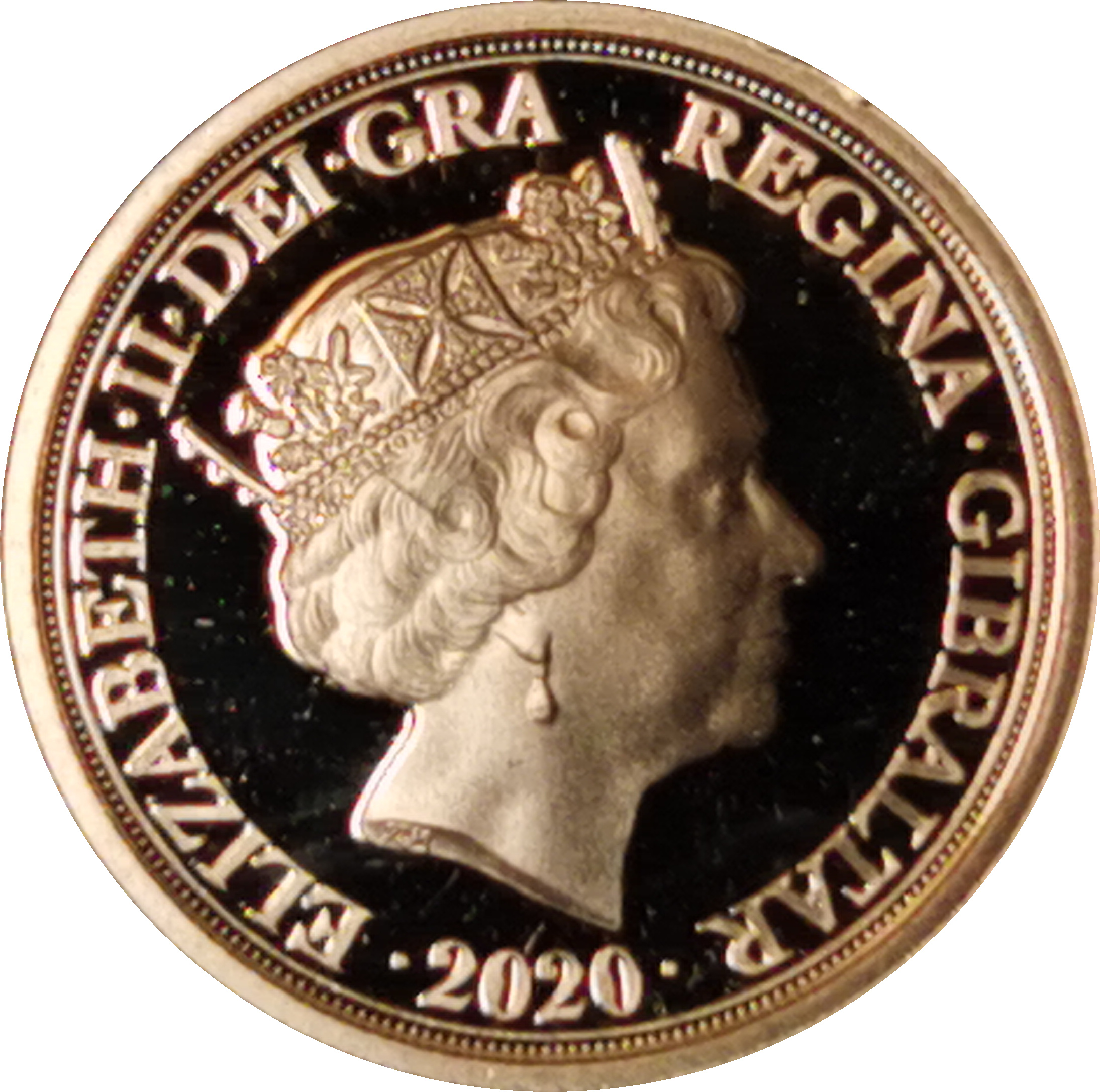 Gibraltar ¼ Sovereign - Elizabeth II Strength and Stay obverse