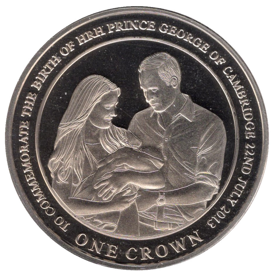 Gibraltar 1 Crown - Elizabeth II Birth of Prince George