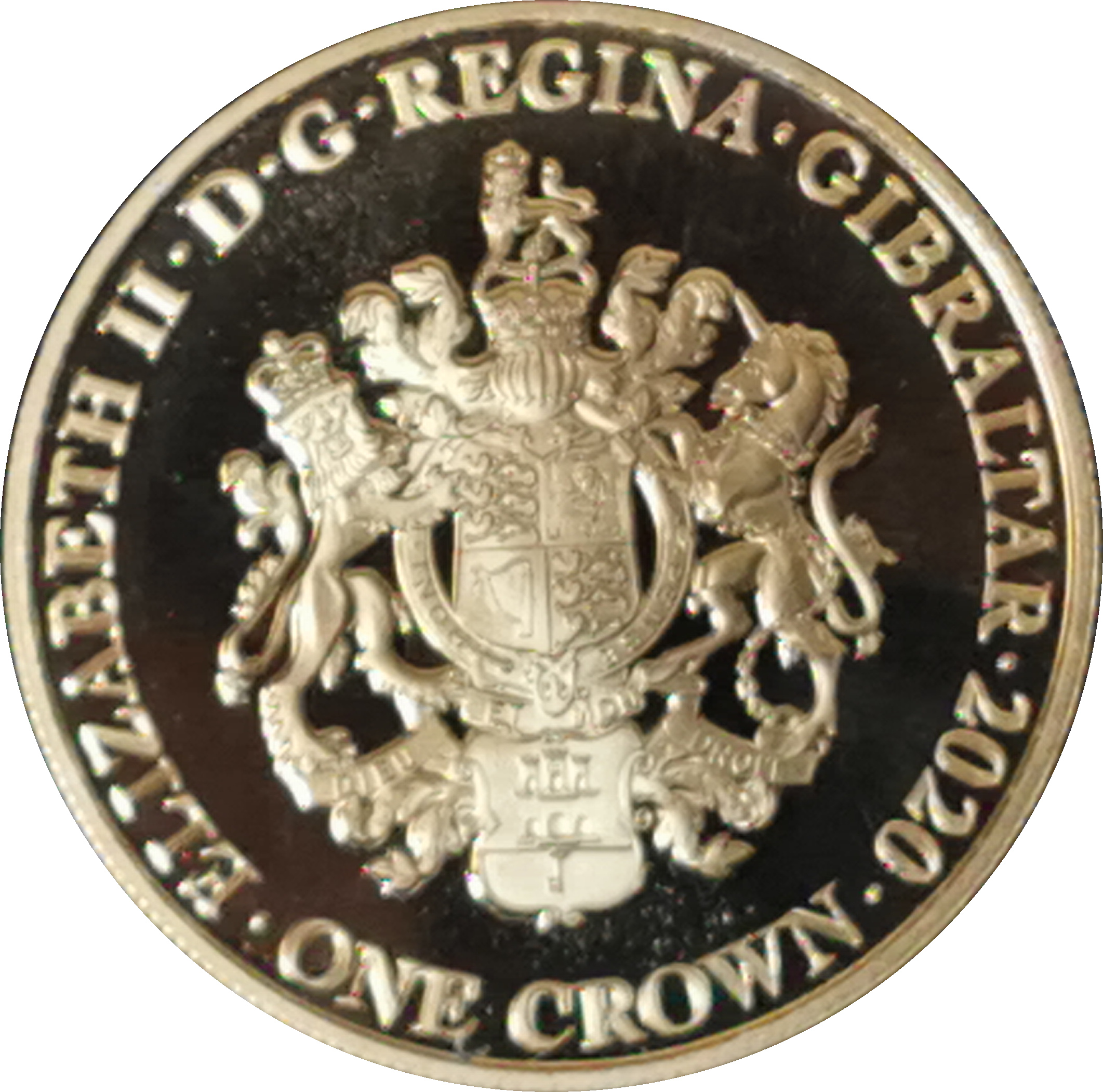 Gibraltar 1 Crown - Elizabeth II Union Jack obverse