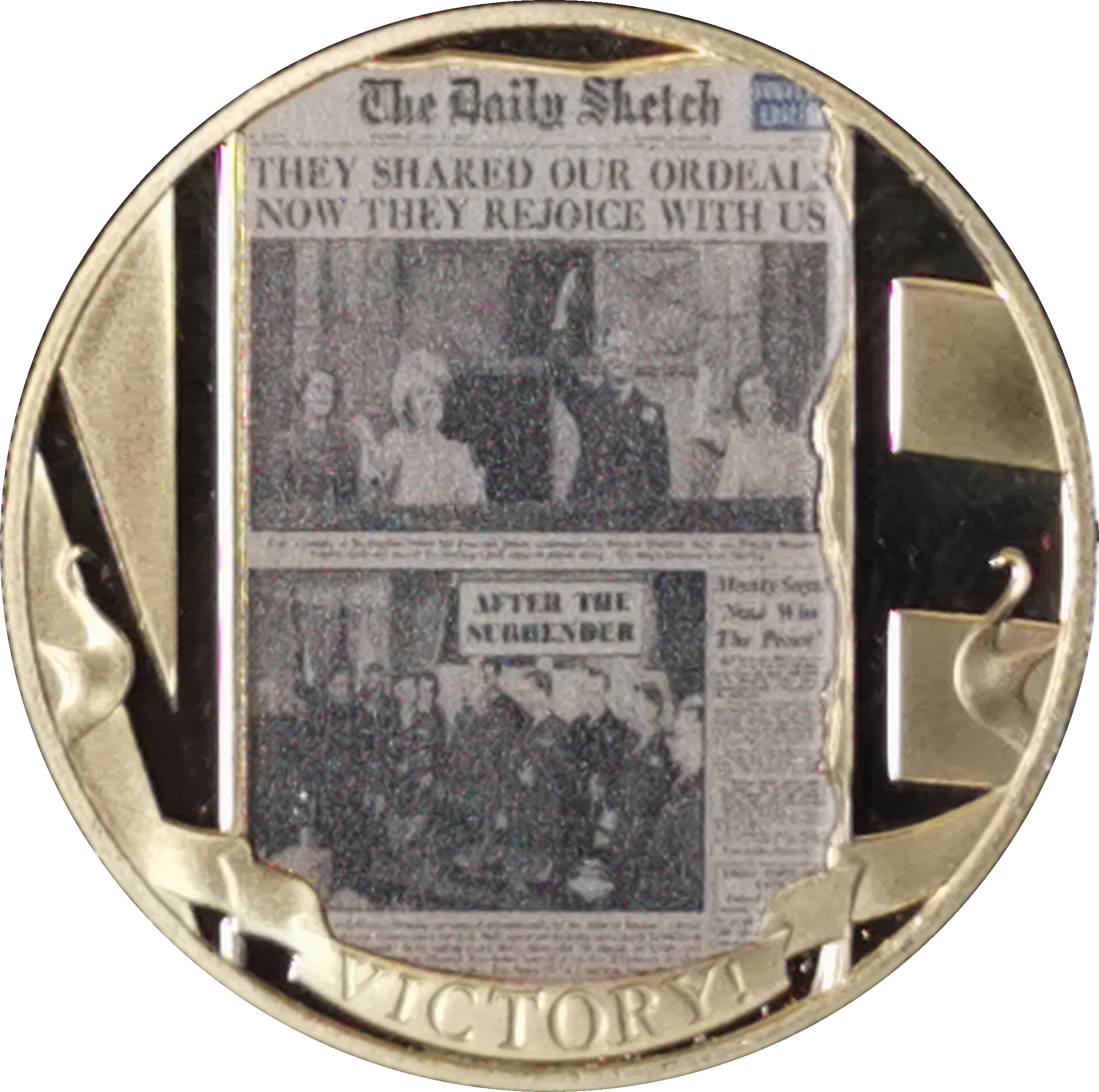 Gibraltar 1 Crown - Elizabeth II The Daily Sketch reverse