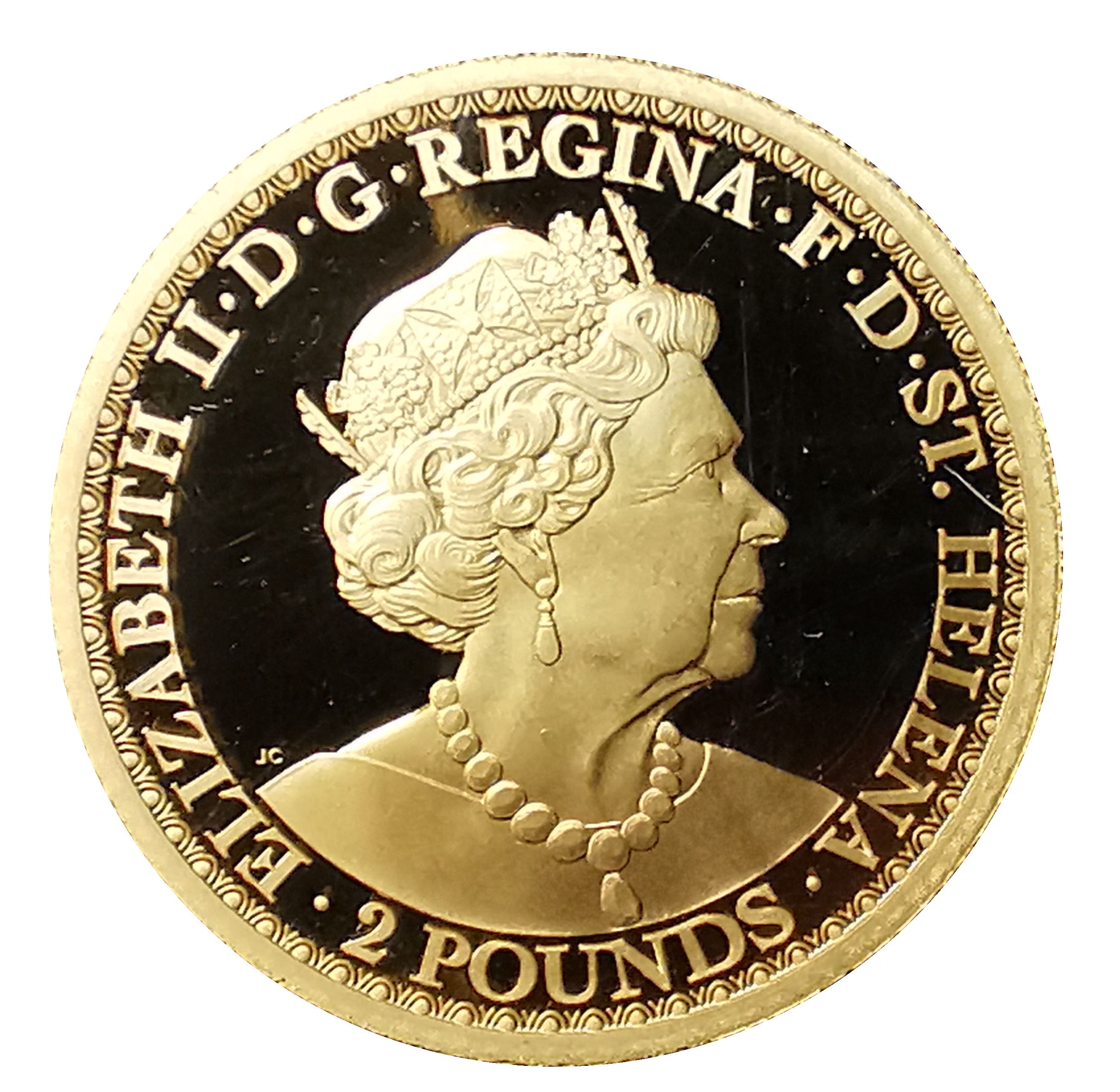 Saint Helena 2 Pounds - Elizabeth II Una and the Lion - Gold 7g obverse