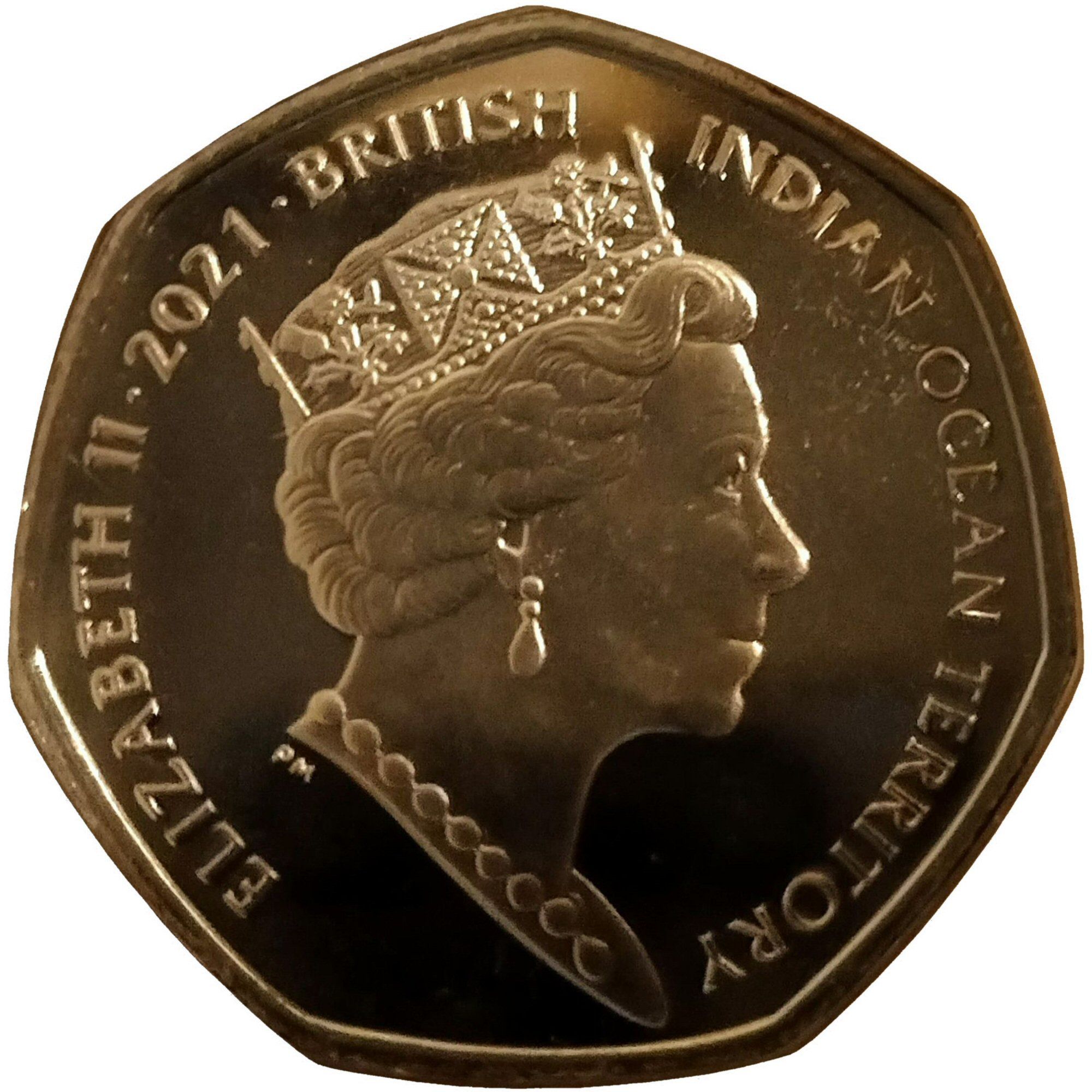 British Indian Ocean Territory 50 Pence - Elizabeth II Trooping the Colour obverse