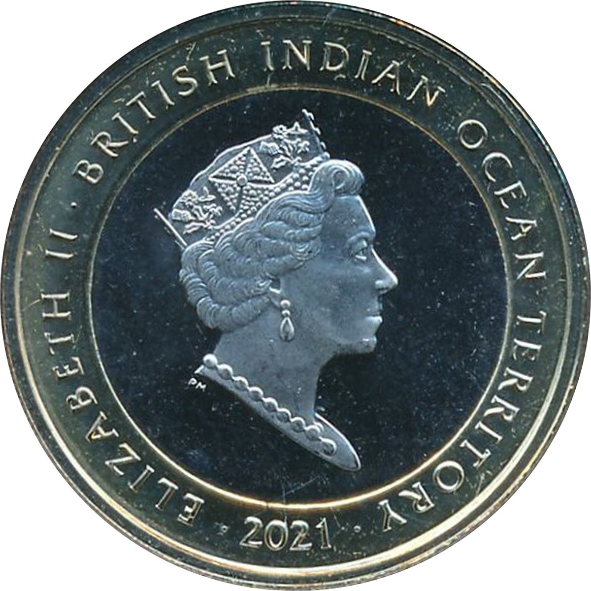 British Indian Ocean Territory 2 Pounds - Elizabeth II The White Greyhound of Richmond obverse