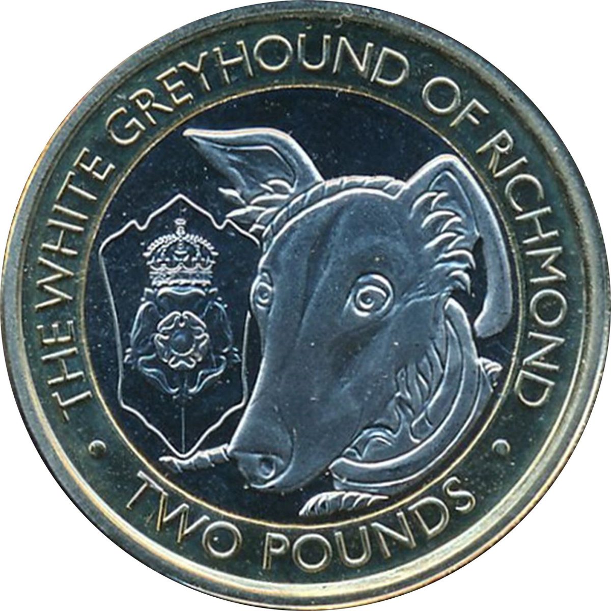British Indian Ocean Territory 2 Pounds - Elizabeth II The White Greyhound of Richmond reverse