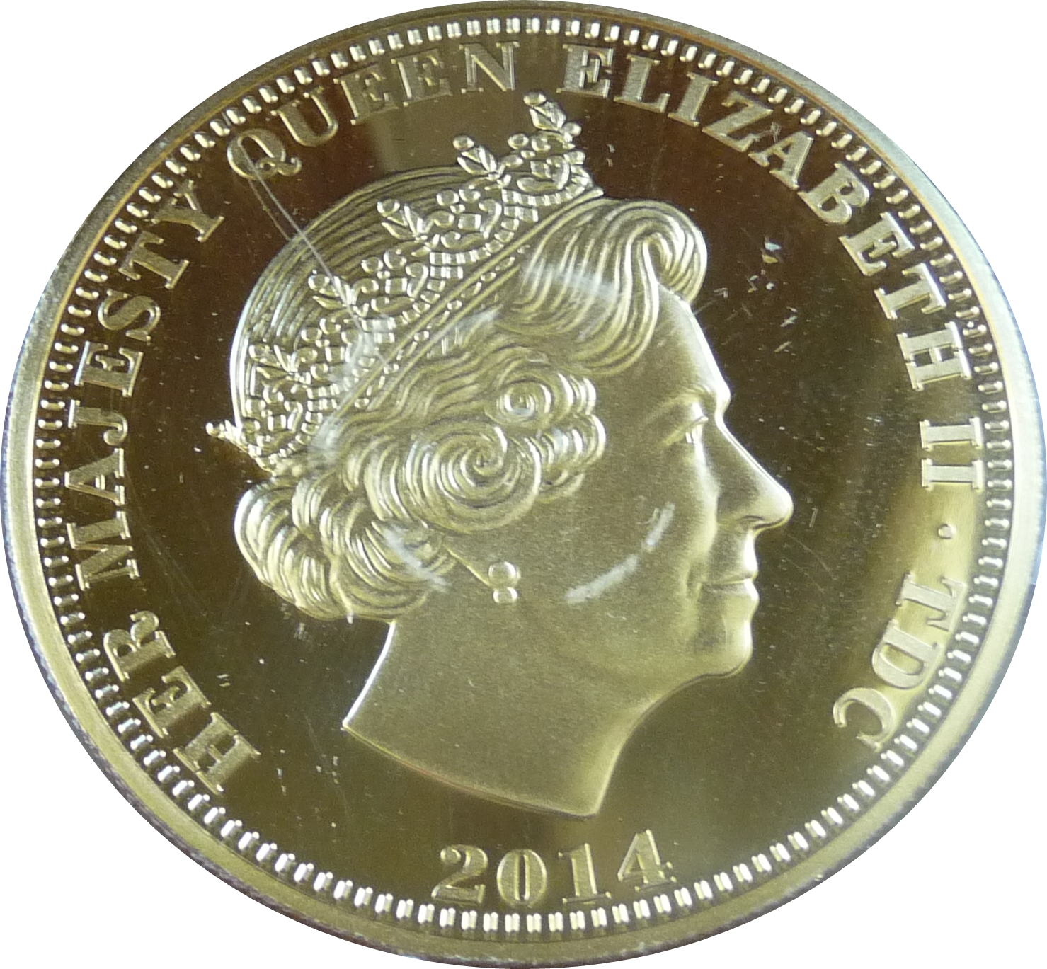 Tristan da Cunha 1 Crown - Elizabeth II Battle of Amiens obverse