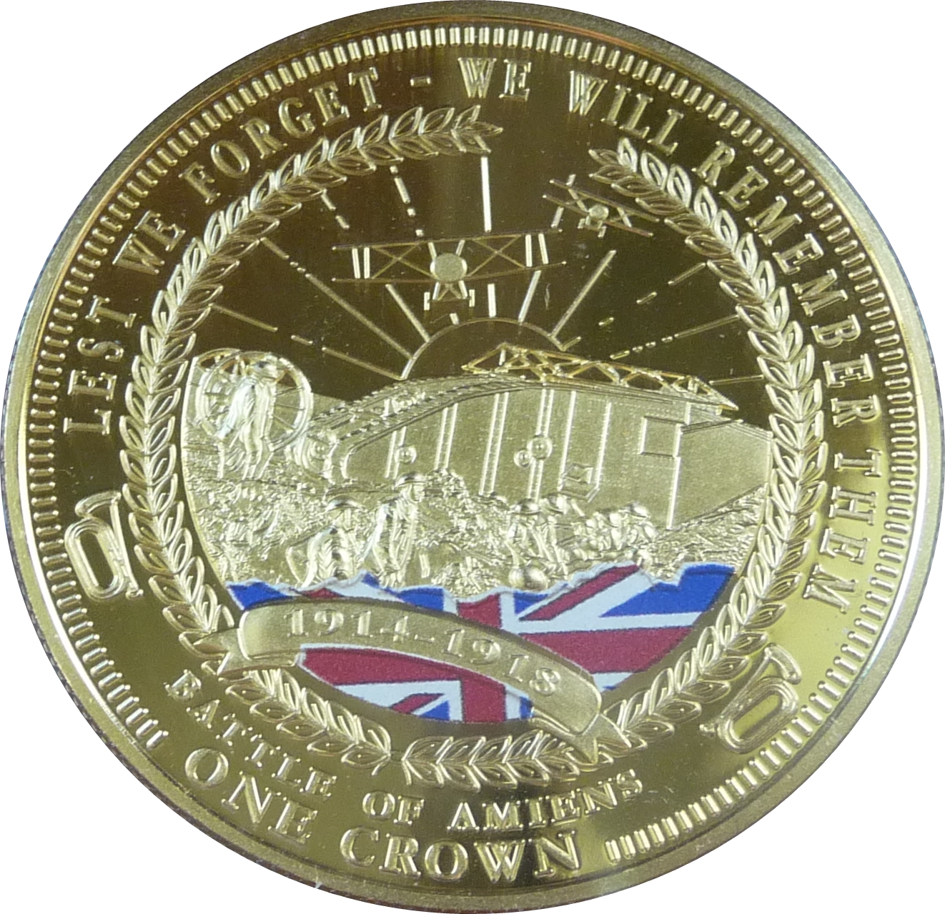 Tristan da Cunha 1 Crown - Elizabeth II Battle of Amiens