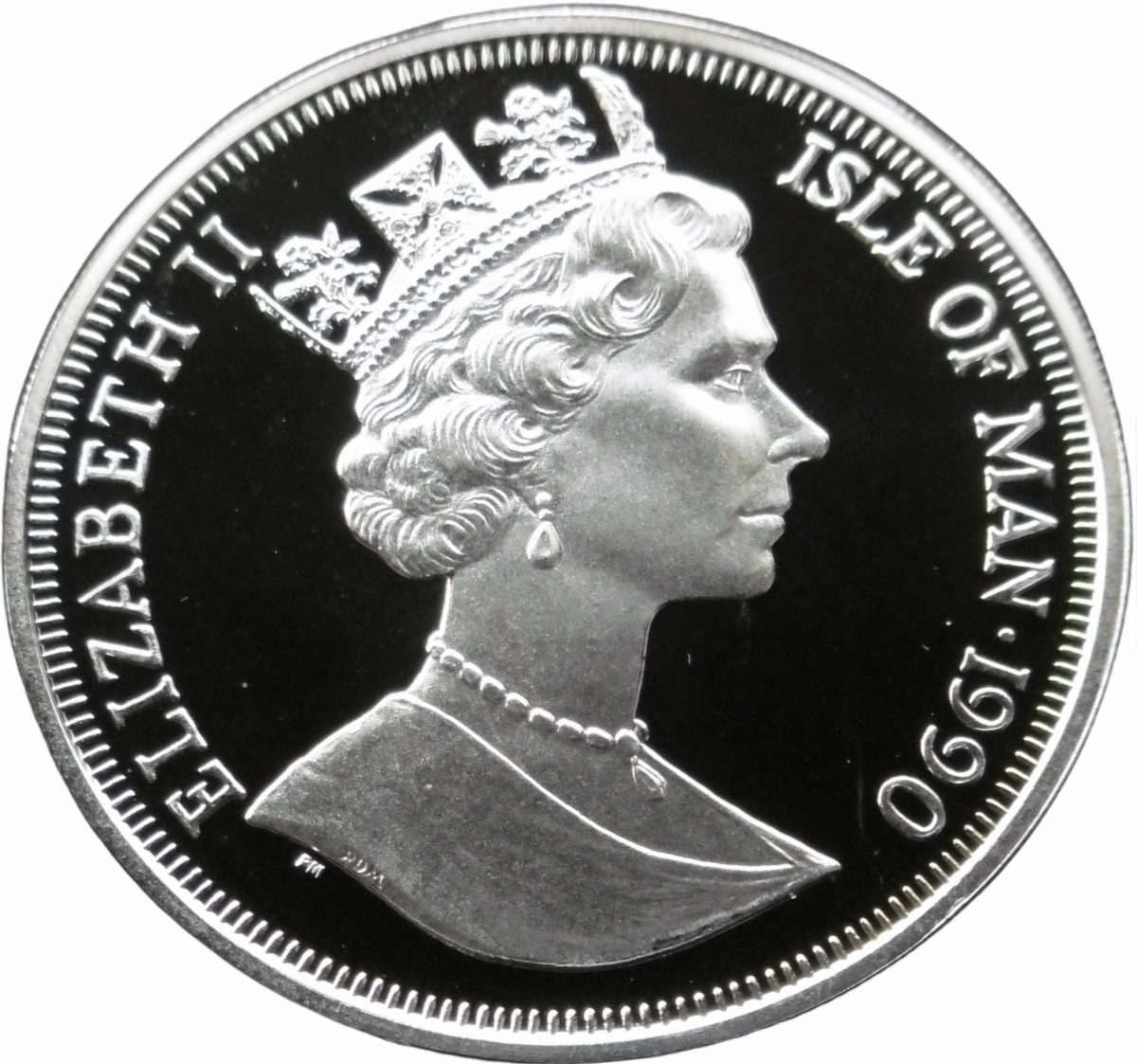 Isle of Man 1 Crown - Elizabeth II World Cup - Italy obverse