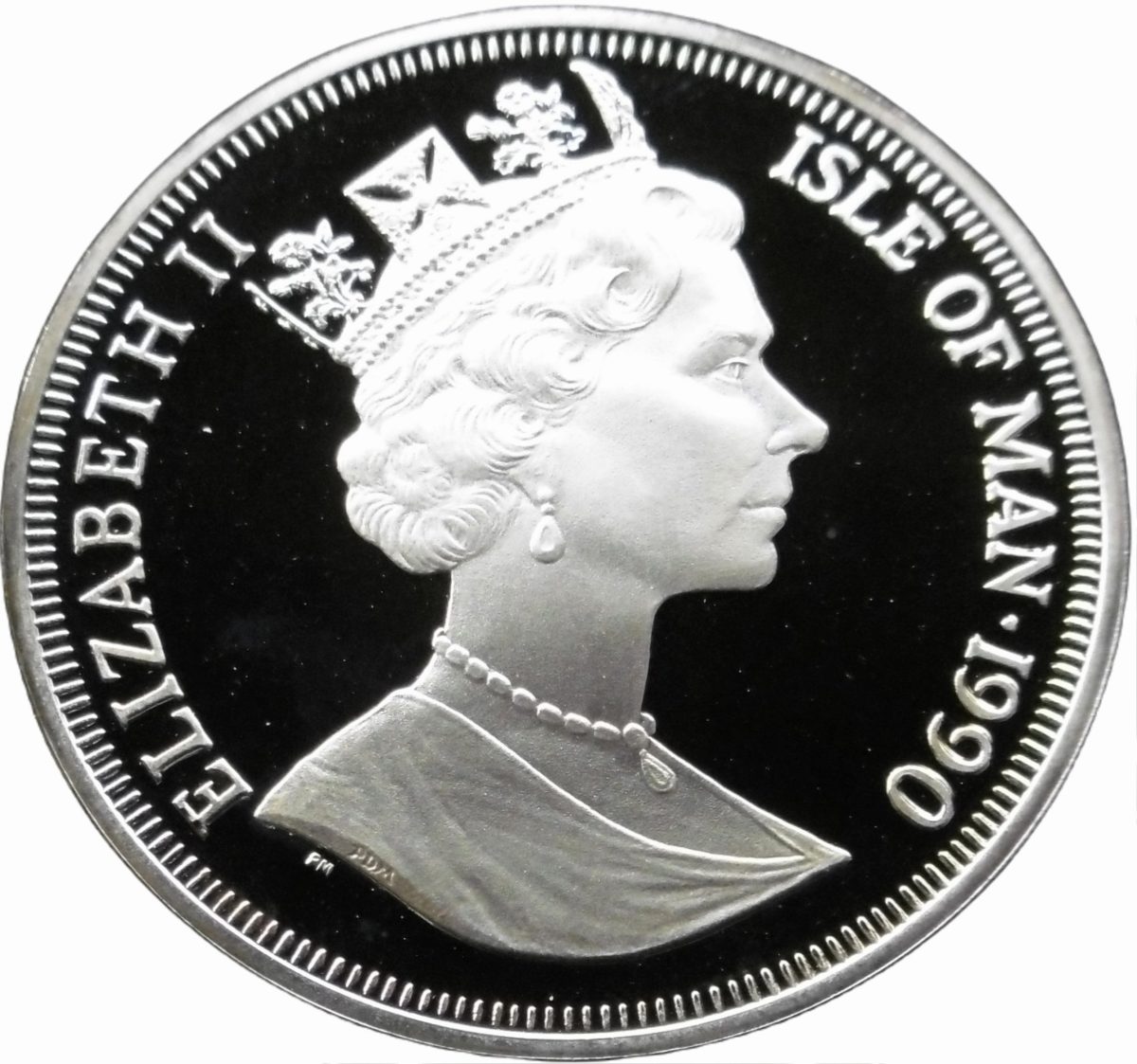 Isle of Man 1 Crown - Elizabeth II World Cup - Italy obverse