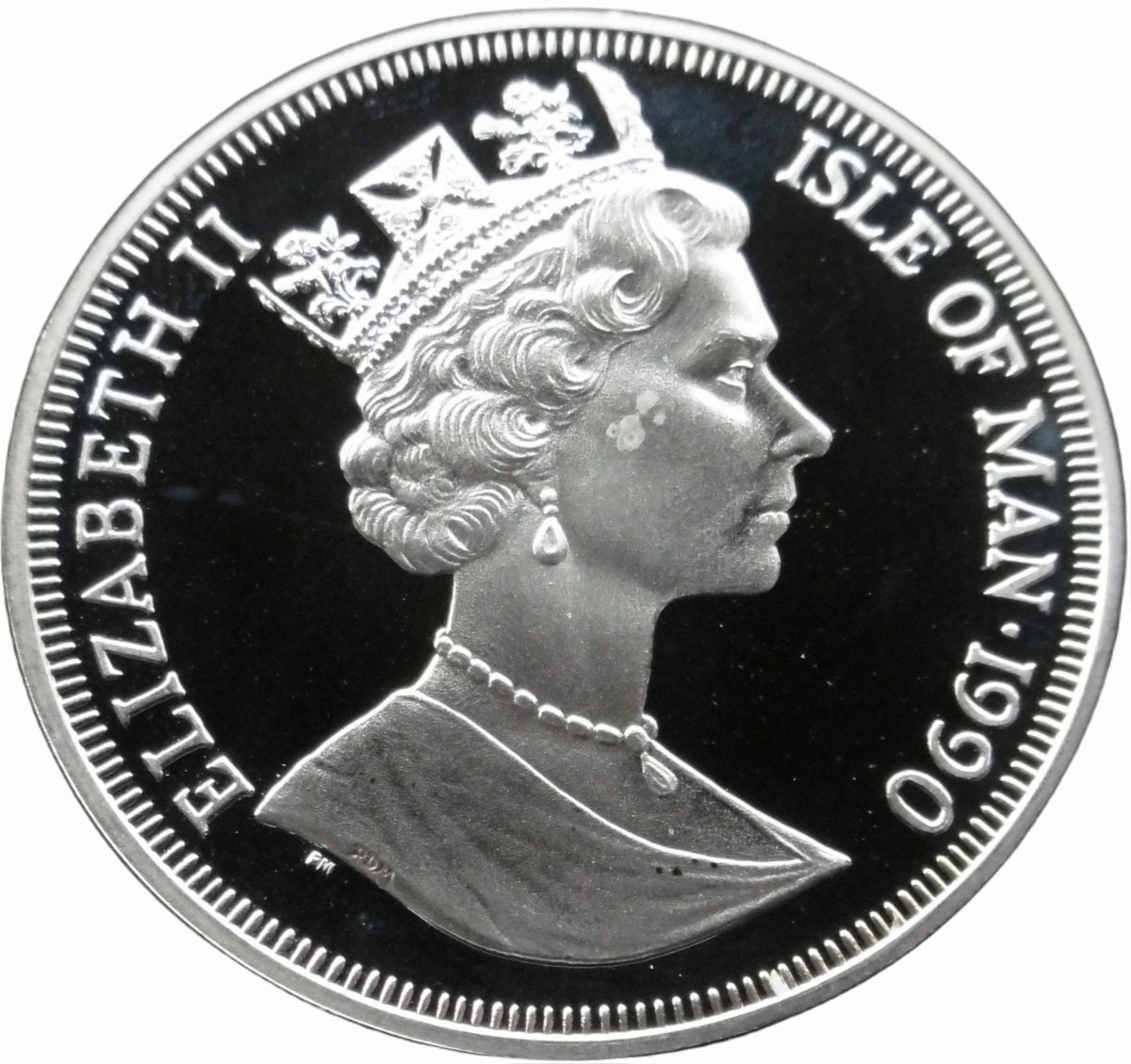 Isle of Man 1 Crown - Elizabeth II World Cup - Italy obverse