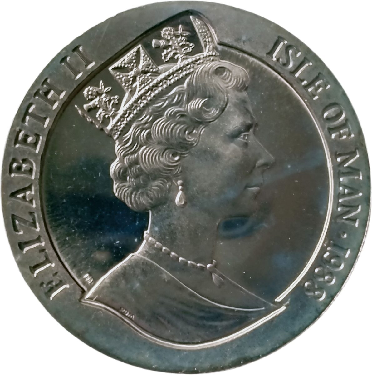 Isle of Man 1 Crown - Elizabeth II Bicentenary of Australia - Platypus obverse