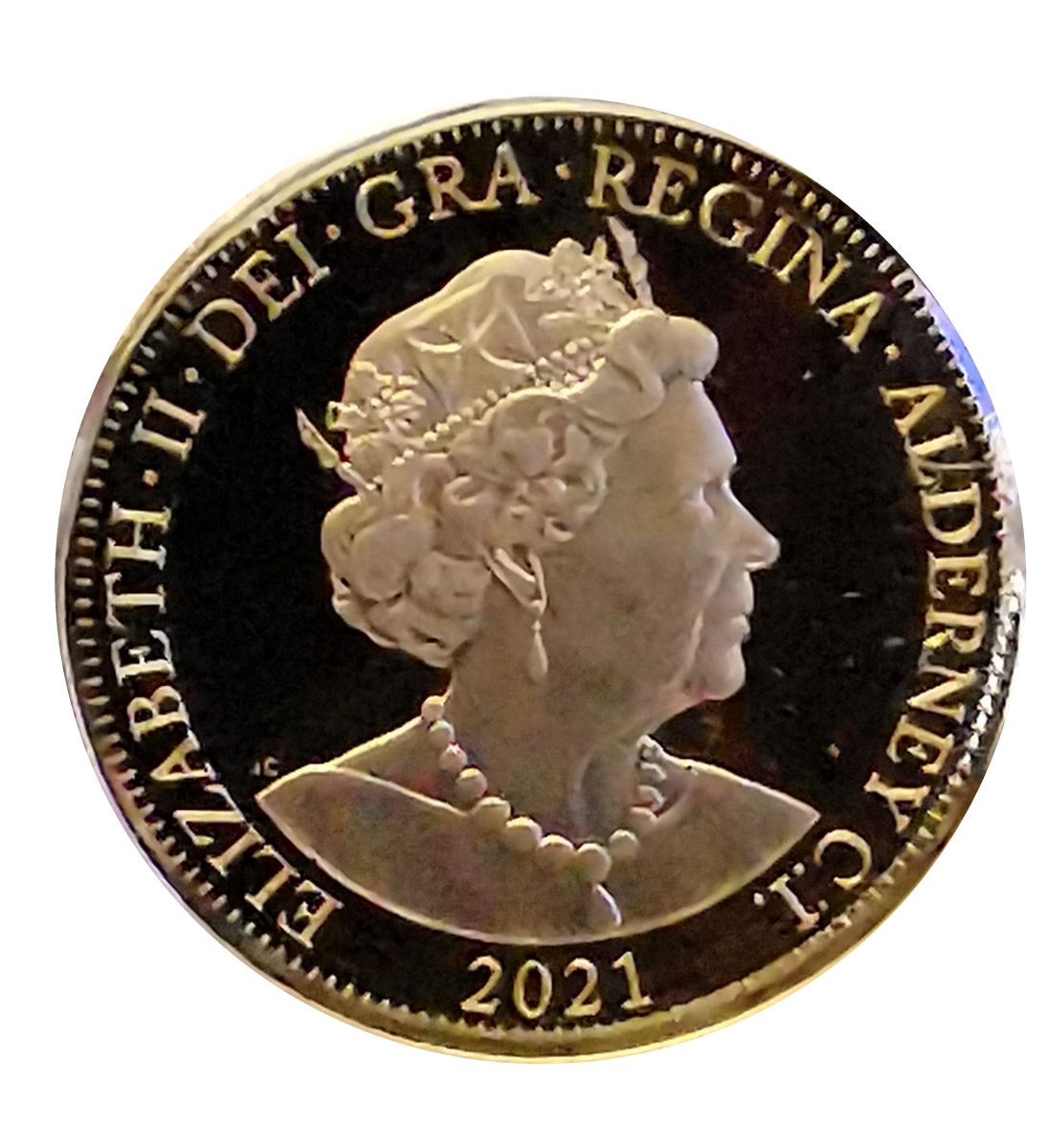 Alderney ⅛ Sovereign - Elizabeth II 95th Birthday obverse