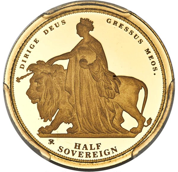 Alderney ½ Sovereign - Elizabeth II Una and the Lion