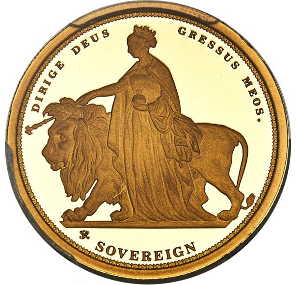 Alderney 1 Sovereign - Elizabeth II Una and the Lion