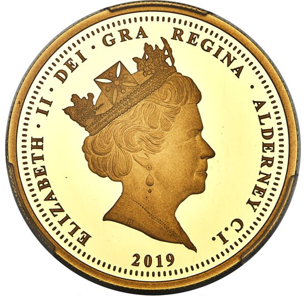 Alderney 2 Sovereigns - Elizabeth II Una and the Lion obverse