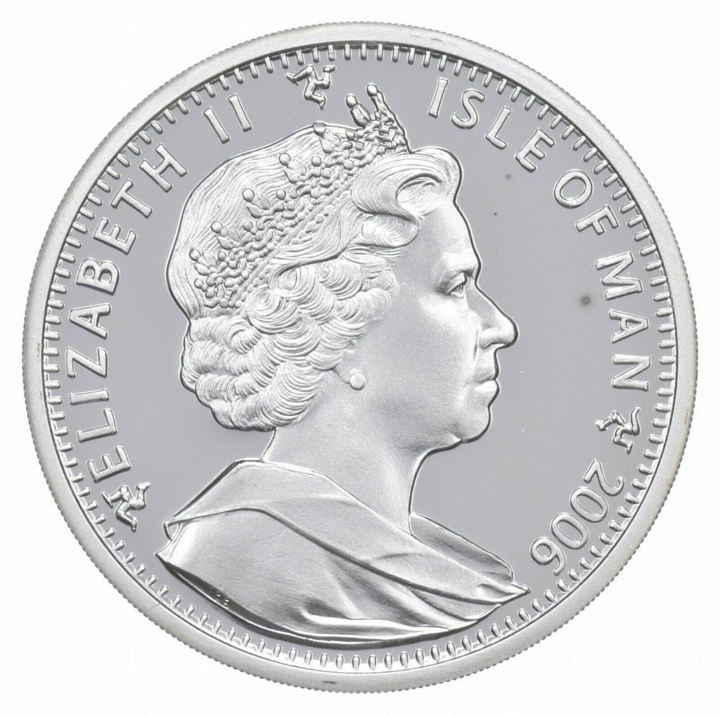 Isle of Man 1 Crown - Elizabeth II Battle of Thapsus; Silver Proof obverse