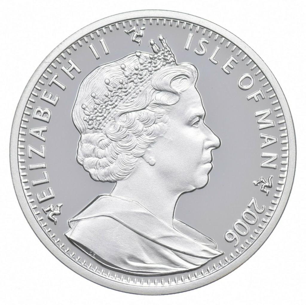 Isle of Man 1 Crown - Elizabeth II Siege of Valencia; Silver Proof obverse