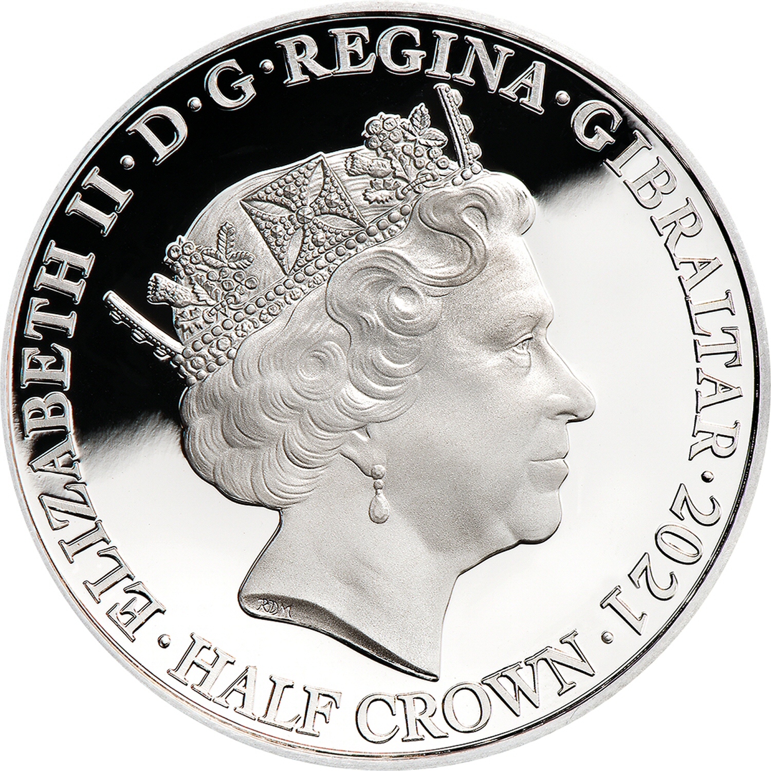 Gibraltar ½ Crown - Elizabeth II Her Oath obverse