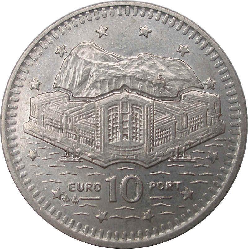 Gibraltar 10 Pence - Elizabeth II Europort