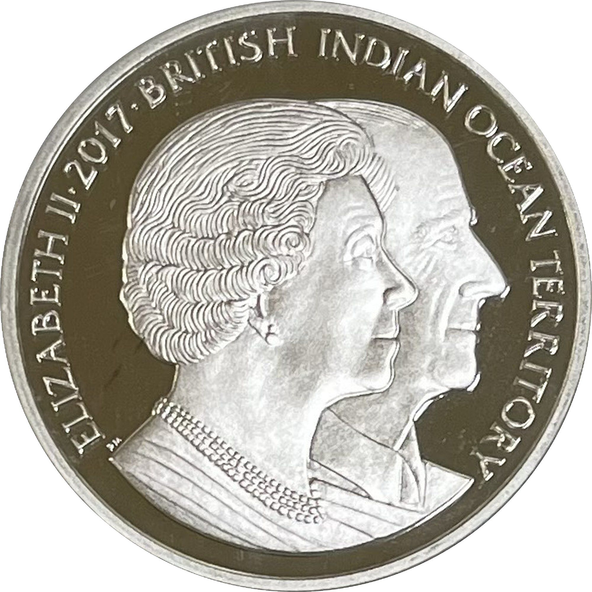 British Indian Ocean Territory 2 Pounds - Elizabeth II Elizabeth II and Prince Philip; Silver obverse