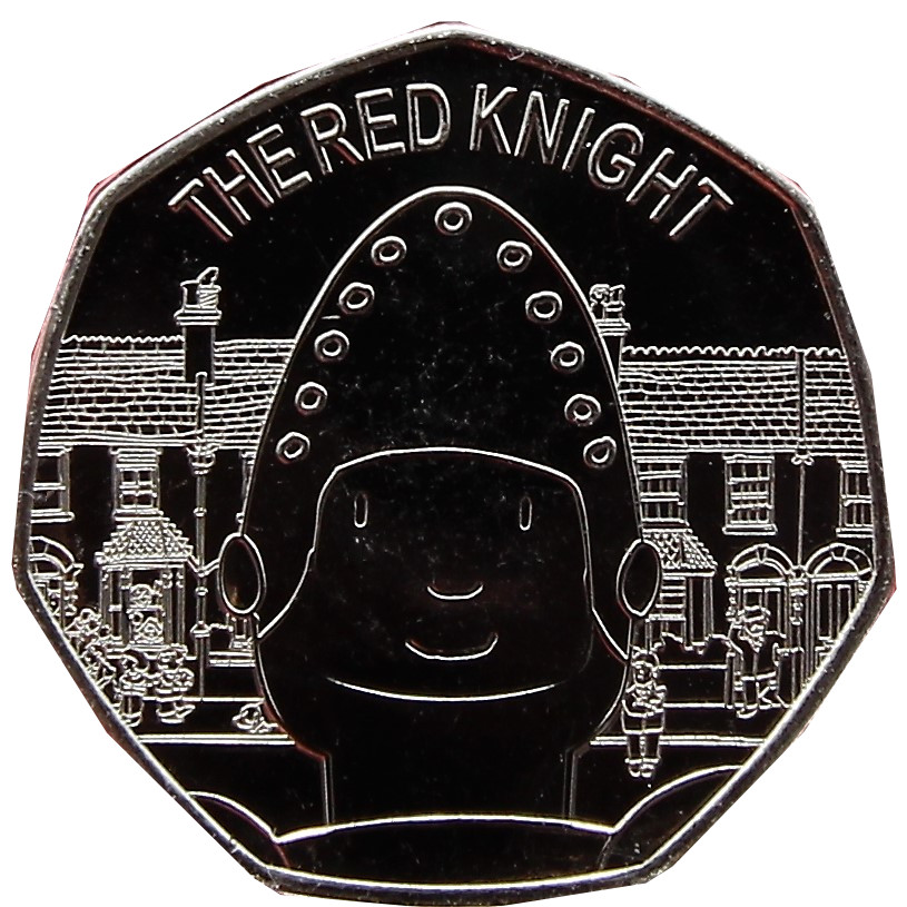 Guernsey 50 Pence - Elizabeth II The Red Knight reverse