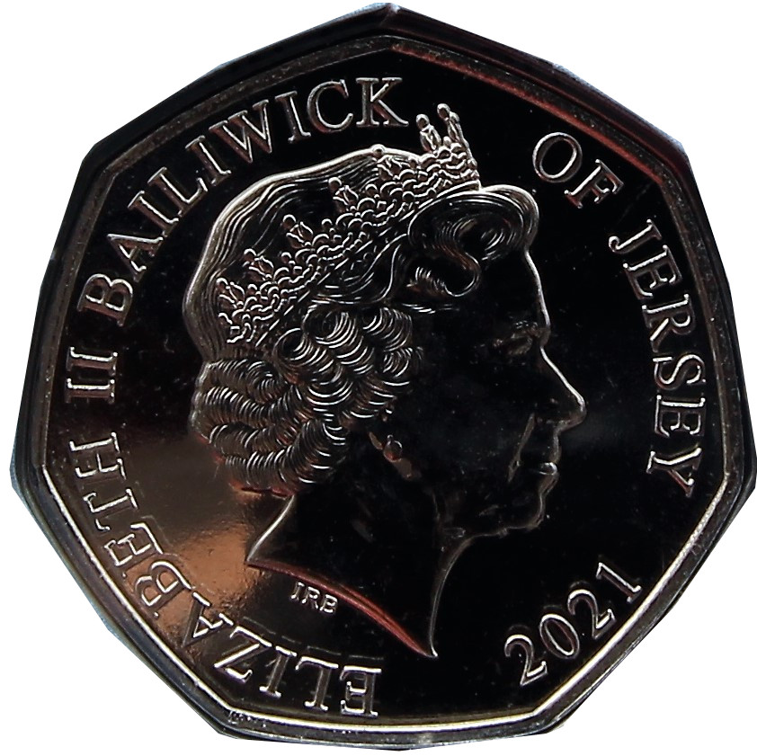 Jersey 50 pence - Elizabeth II RBL - Royal Air Force obverse