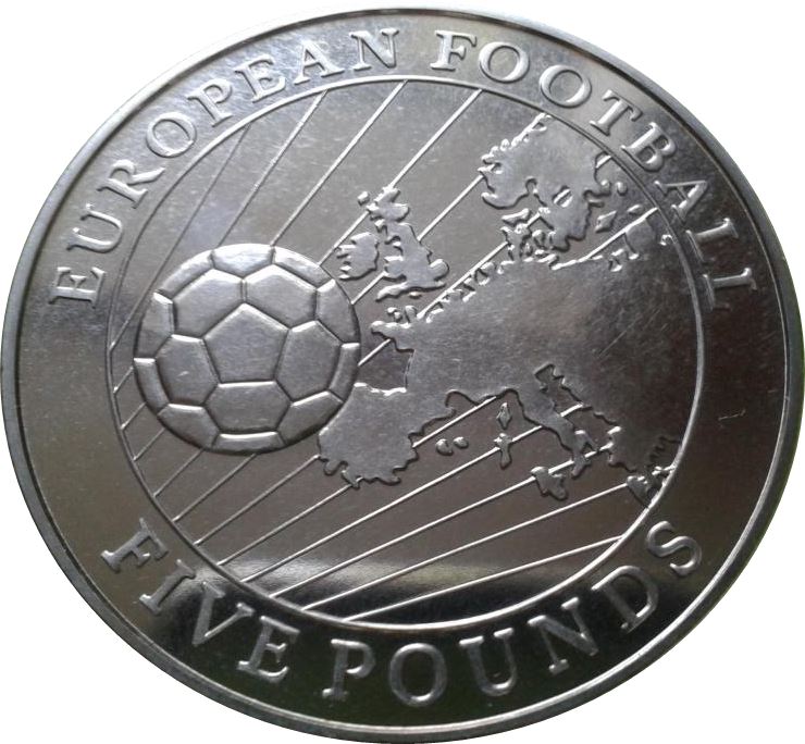 Guernsey 5 Pounds - Elizabeth II European Football