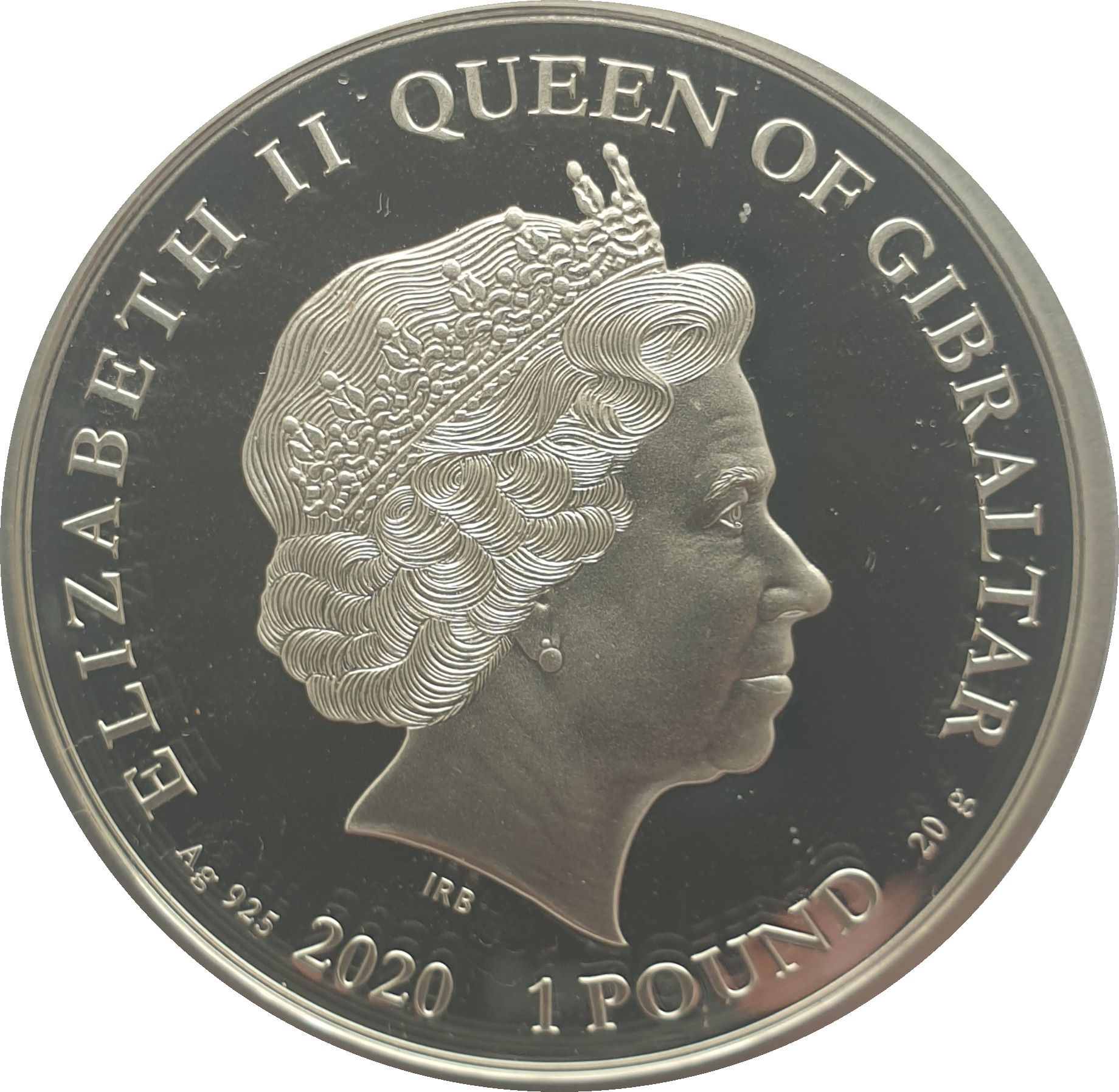 Gibraltar 1 Pound - Elizabeth II UEFA obverse