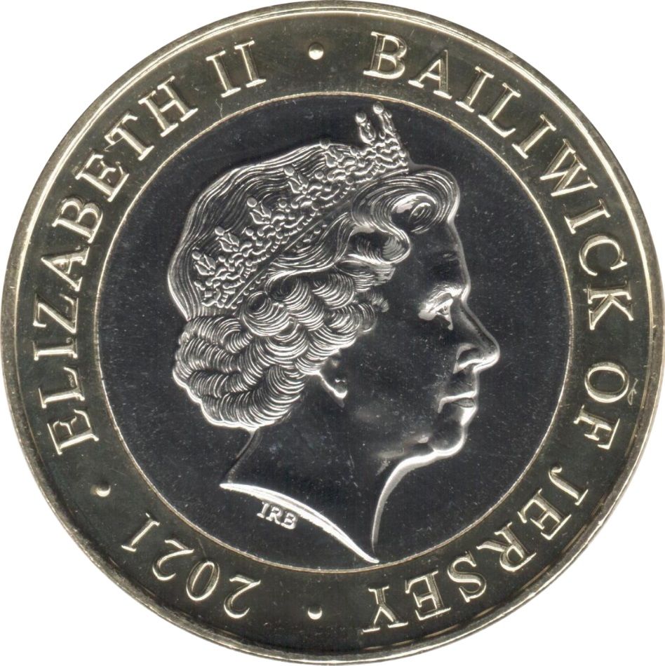 Jersey 2 Pounds - Elizabeth II Conversion obverse