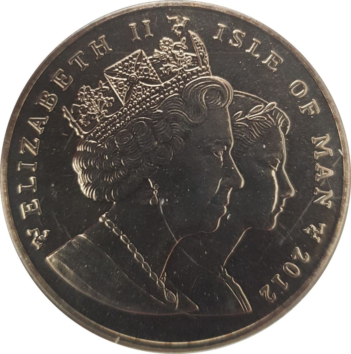 Isle of Man 1 crown - Elizabeth II Thames Diamond Jubilee Pageant obverse