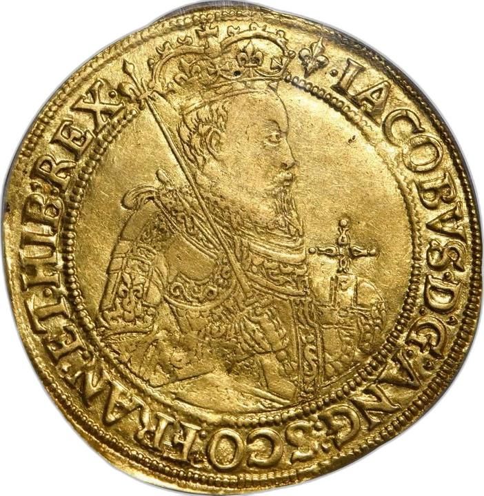 1 Sovereign - James I 1st coinage; 2nd bust obverse