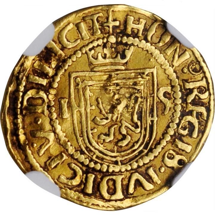 Scotland ⅓ Ducat - James V 3rd Coinage reverse