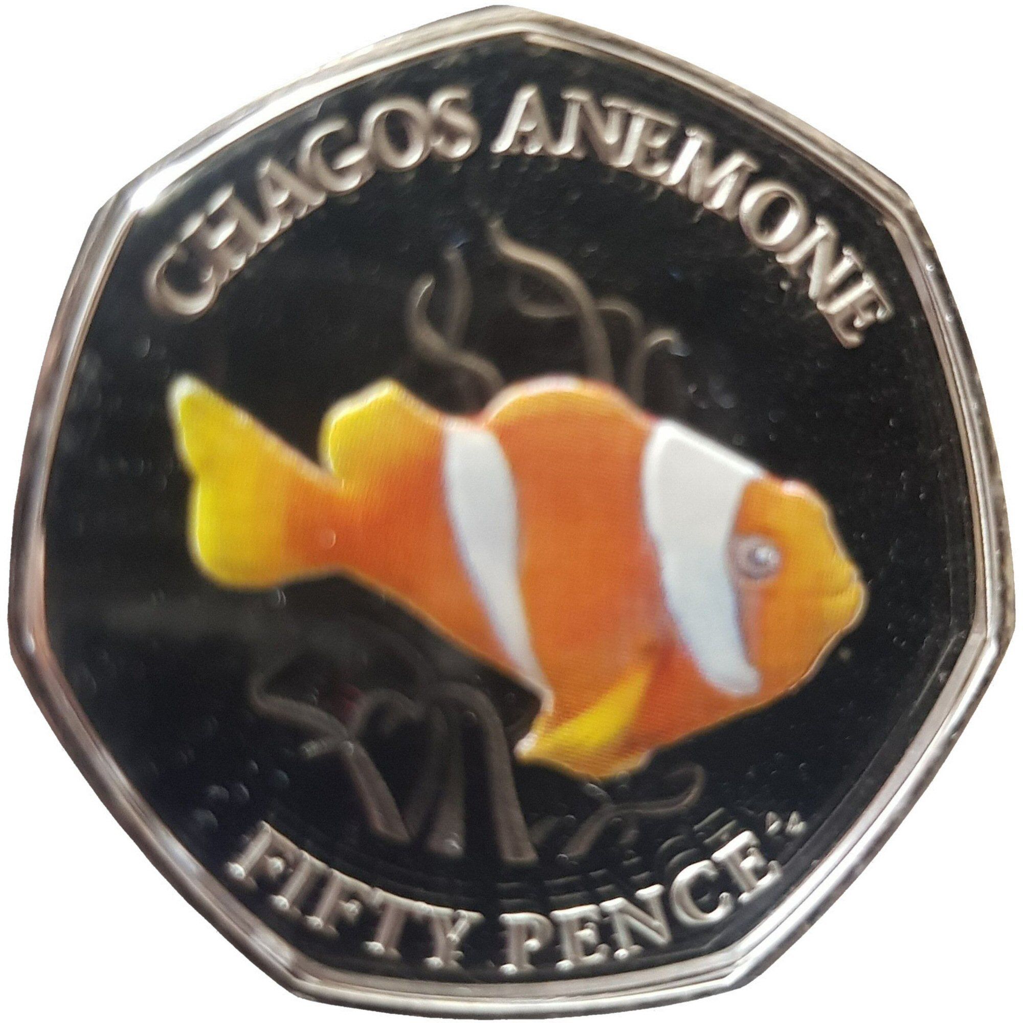 British Indian Ocean Territory 50 Pence - Elizabeth II Chagos anemone