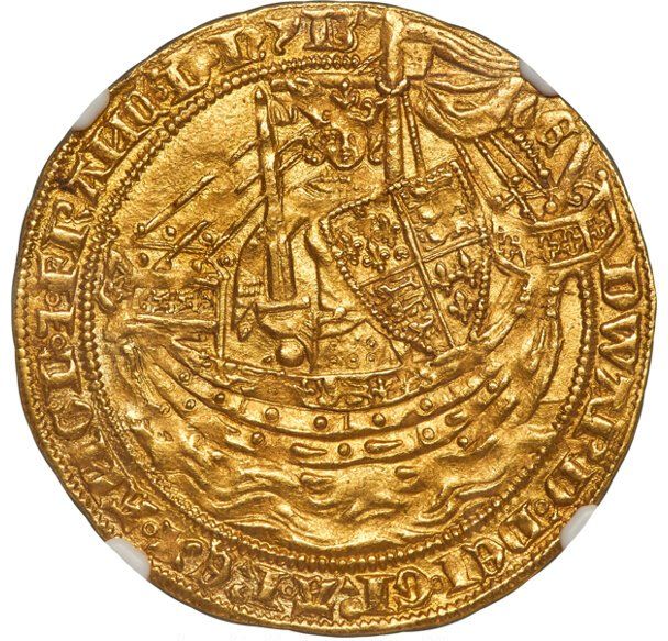1 Noble - Edward III Pre-treaty period; series C obverse