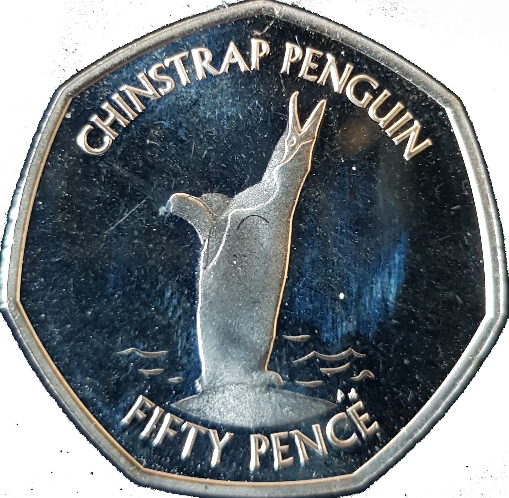 South Georgia and the South Sandwich Islands 50 Pence - Elizabeth II Chinstrap Penguin